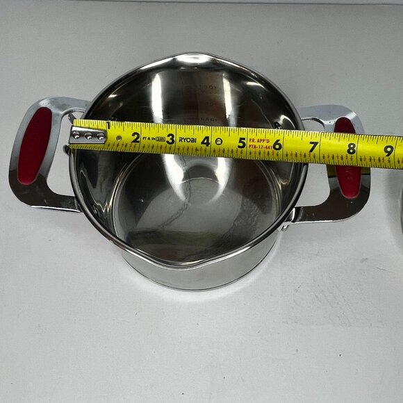 David Burke 2.0 Qts Pot with Strainer Gourmet Pro Heavy Stainless Cooking Lidded - Picture 10 of 15